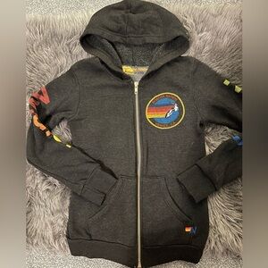 Youth kids Aviator Nation sz 8 zip up sweatshirt hoodie jacket